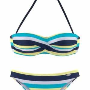 Venice Beach Bandeau-Bikini mit Streifen
