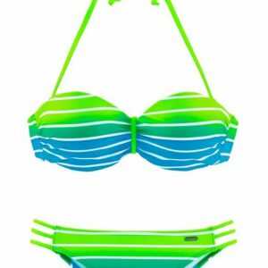 Venice Beach Bügel-Bandeau-Bikini im trendigen Streifen-Look