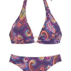 Vivance Triangel-Bikini mit lilafarbenem Paisleyprint