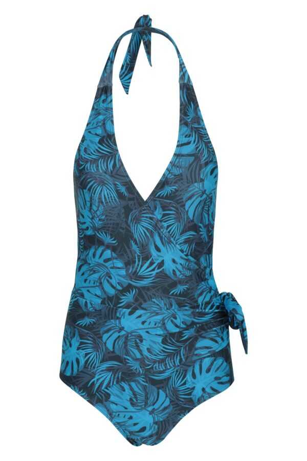 Badeanzug mit Neckholder Damen - Blau