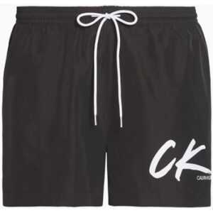 Calvin Klein Jeans Badeshorts KM0KM00442 SHORT DRAWSTRING-BEH BLACK