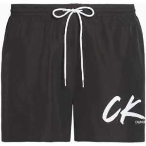 Calvin Klein Jeans Badeshorts KM0KM00442 SHORT DRAWSTRING-BEH BLACK