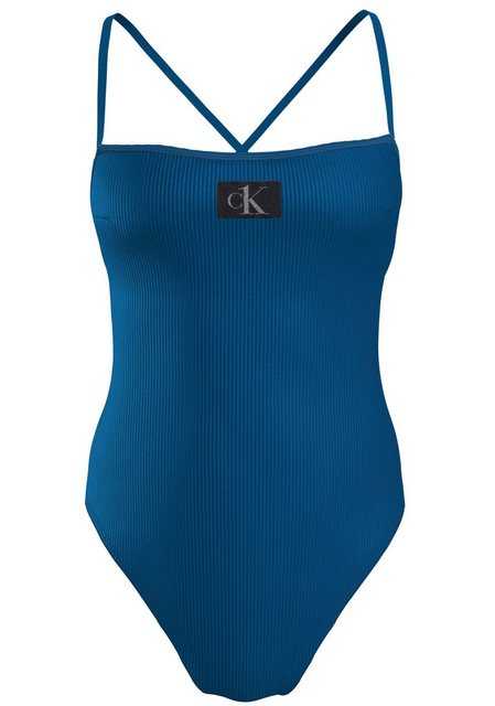 Calvin Klein Swimwear Badeanzug, mit CK Label auf der Brust