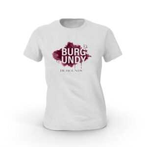 Damen T-Shirt -Burgundy in weiss S (36)