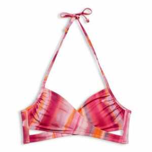 Esprit Bustier-Bikini-Top "Recycelt: wattiertes Top mit Batik-Print"