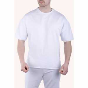 Herren T-Shirt Oversize Sommer Shirt Long-Tee Basic Shirt Premium TS5011 M Weiß - Megaman