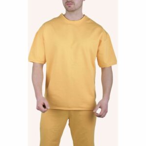 Herren T-Shirt Oversize Sommer Shirt Megaman Long-Tee Basic Shirt Premium TS5011 2XL Gelb