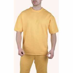 Herren T-Shirt Oversize Sommer Shirt Megaman Long-Tee Basic Shirt Premium TS5011 l Gelb