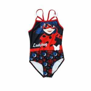 Miraculous - Ladybug Badeanzug "Ladybug, Rena Rouge, Queen Bee Kinder Bademode Mädchen Schwimmanzug", Gr. 104 bis 128, Rot oder Schwarz