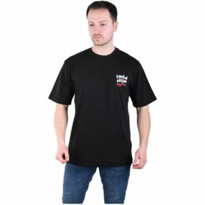 Oversize Herren T-Shirt Basic Long Tee Designer Shirt Basic Tee Sommer TS-5001 s Schwarz