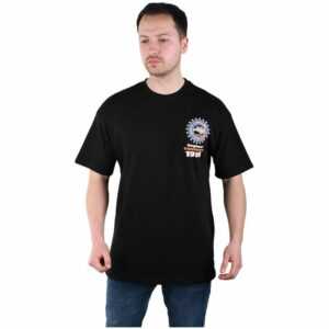 Oversize Herren T-Shirt Basic Long Tee Designer Shirt Basic Tee Sommer TS-5002 s Schwarz