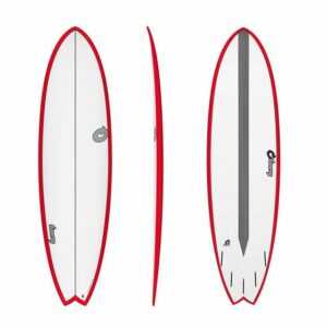 TORQ Wellenreiter "Surfboard TORQ Epoxy TET CS 7.2 Fish Carbon Red", Fishboard, (Board)