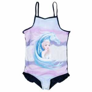 United Labels® Badeanzug "Disney Frozen Badeanzug für Mädchen - Elsa Die Eiskönigin Schwimmhose Kinder Mehrfarbig Bunt"