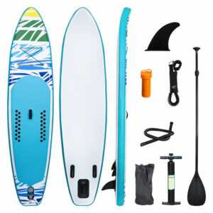 Vingo - sup Board Surfboard Aufblasbar Stand Up Paddle Boards 330*76*15cm, Rucksack - Paddling Board Grün und weiß