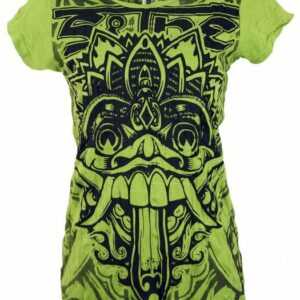Guru-Shop T-Shirt "Sure T-Shirt Bali Dragon - lemon" Festival, Goa Style, alternative Bekleidung