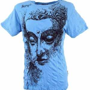 Guru-Shop T-Shirt "Sure T-Shirt Buddha - hellblau" Goa Style, Festival, alternative Bekleidung