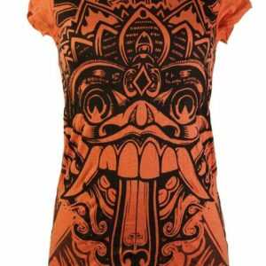 Guru-Shop T-Shirt "Sure T-Shirt Dragon - orange" Festival, Goa Style, alternative Bekleidung