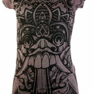 Guru-Shop T-Shirt "Sure T-Shirt Dragon - taupe" Festival, Goa Style, alternative Bekleidung