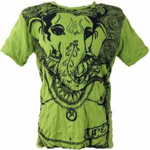 Guru-Shop T-Shirt "Sure T-Shirt Ganesh - lemon" Goa Style, Festival, alternative Bekleidung