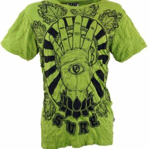Guru-Shop T-Shirt "Sure T-Shirt Magic Eye - lemon" Goa Style, Festival, alternative Bekleidung