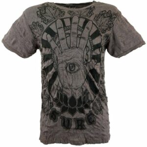 Guru-Shop T-Shirt "Sure T-Shirt Magic Eye - taupe" Goa Style, Festival, alternative Bekleidung
