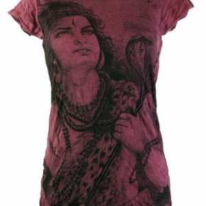 Guru-Shop T-Shirt "Sure T-Shirt Shiva - bordeaux" Festival, Goa Style, alternative Bekleidung