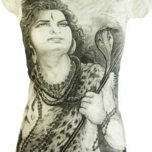 Guru-Shop T-Shirt "Sure T-Shirt Shiva - weiß" Festival, Goa Style, alternative Bekleidung