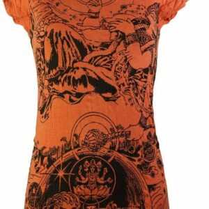 Guru-Shop T-Shirt "Sure T-Shirt Univers - orange" Festival, Goa Style, alternative Bekleidung