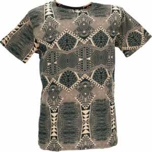 Guru-Shop T-Shirt "T-Shirt mit psychodelischem Druck, Goa T-Shirt.." alternative Bekleidung