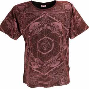 Guru-Shop T-Shirt "Tibet & Buddhist Art T-Shirt, Flower of Life.." alternative Bekleidung