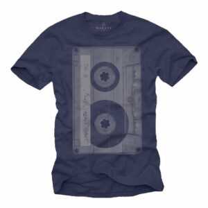 MAKAYA T-Shirt "Hip Hop Musik T-Shirt Tape Motiv Kassette Print Jungs Herren Männer" mit Druck