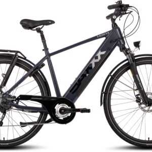 SAXXX E-Bike "X-ROAD 5.0", 9 Gang, Heckmotor 250 W, (mit Akku-Ladegerät)