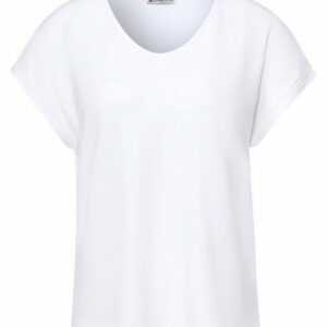 STREET ONE T-Shirt "Street One - T-Shirt in Unifarbe in White" (1-tlg) Locker geschnitten