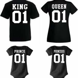 Youth Designz Strampler "King Queen Prince Princess Herren Damen Baby T-Shirt Strampler Body Set" (1-tlg) in tollem Design