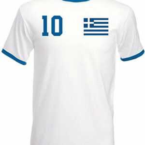Youth Designz T-Shirt "Griechenland Herren T-Shirt im Fußball Trikot Look" mit trendigem Motiv