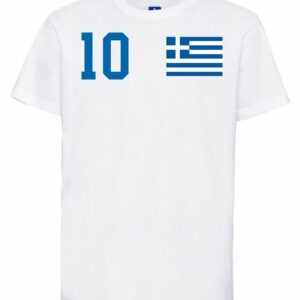 Youth Designz T-Shirt "Griechenland Kinder T-Shirt im Fußball Trikot Look" mit trendigem Motiv