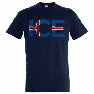Youth Designz T-Shirt "Iceland Herren T-Shirt im Fußball Look" mit ICE Frontprint