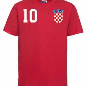 Youth Designz T-Shirt "Kroatien Kinder T-Shirt im Fußball Trikot Look" mit trendigem Motiv