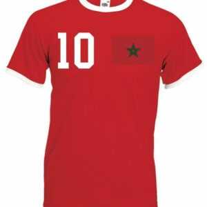 Youth Designz T-Shirt "Marokko Herren T-Shirt im Fußball Trikot Look" mit trendigem Motiv