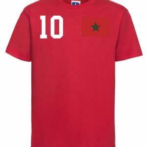 Youth Designz T-Shirt "Marokko Kinder T-Shirt im Fußball Trikot Look" mit trendigem Motiv