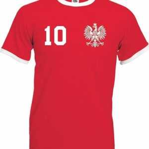 Youth Designz T-Shirt "Polen Herren T-Shirt im Fußball Trikot Look" mit trendigem Motiv
