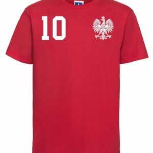 Youth Designz T-Shirt "Polen Kinder T-Shirt im Fußball Trikot Look" mit trendigem Motiv
