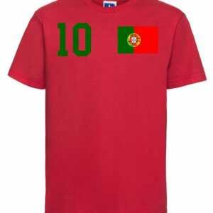 Youth Designz T-Shirt "Portugal Kinder T-Shirt im Fußball Trikot Look" mit trendigem Motiv