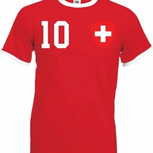 Youth Designz T-Shirt "Schweiz Herren T-Shirt im Fußball Trikot Look" mit trendigem Motiv
