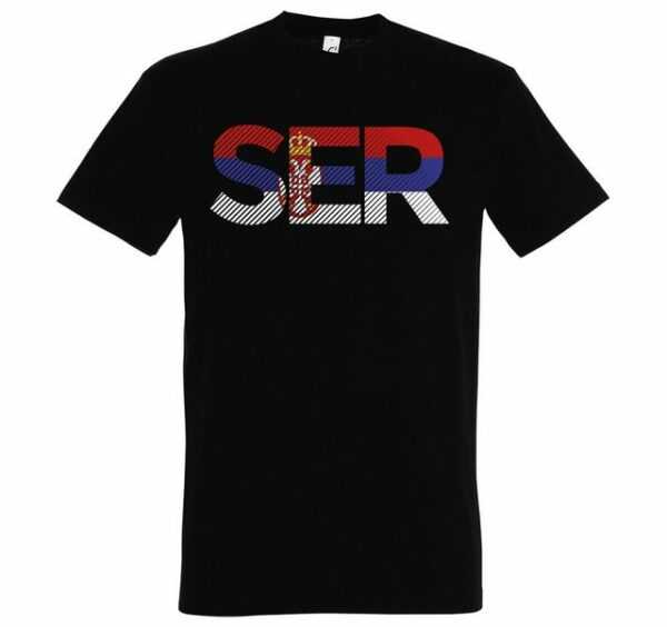 Youth Designz T-Shirt "Serbien Herren T-Shirt im Fußball Look" mit SER Frontprint