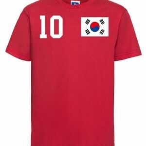 Youth Designz T-Shirt "Südkorea Kinder T-Shirt im Fußball Trikot Look" mit trendigem Motiv