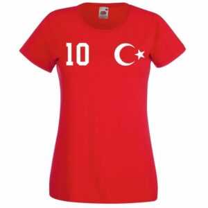 Youth Designz T-Shirt "Türkei Damen T-Shirt im Fußball Trikot Look" mit trendigem Motiv