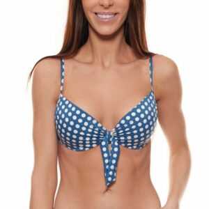 beach panties Strandtop "beach panties Bikini-Top niedlicher Damen Classic-BH mit verstellbaren Trägern Bademode Blau"