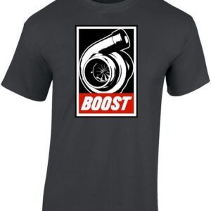 Baddery Print-Shirt Auto T-Shirt : Boost - Motorsport Tuning Autoliebhaber, hochwertiger Siebdruck, auch Übergrößen, aus Baumwolle