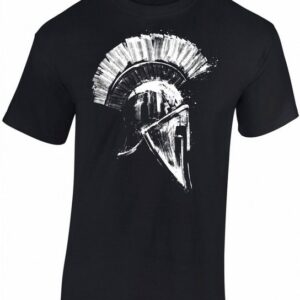 Baddery Print-Shirt Sparta T-Shirt : Spartaner - Gym Sport Fitness, hochwertiger Siebdruck, auch Übergrößen, aus Baumwolle